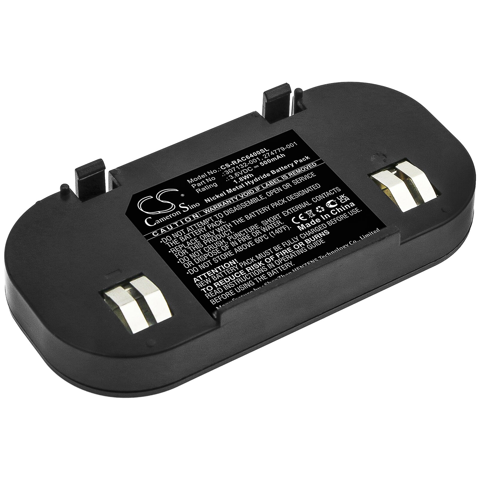 Replacement HP 307132-001 RAID Controller Battery (3.6 Volt, 500 mAh ...