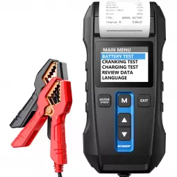 TOPDON BT300P Battery, Cranking & Charging System Tester With Built-In Printer