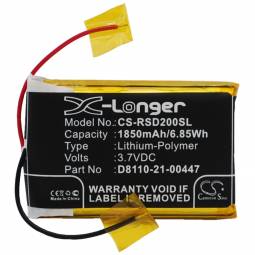 Replacement Roberts Sports Dab2 Pocket Radio Battery (3.7 Volt, 1850 mAh)