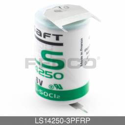 Saft LS14250-3PFRP 1/2 AA 3.6V 1,200 mAh Lithium Battery with PC Pins