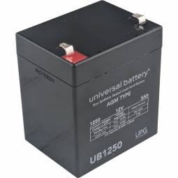 12 Volt 5 Ah Sealed Lead Acid Rechargeable Battery - F1 Terminals