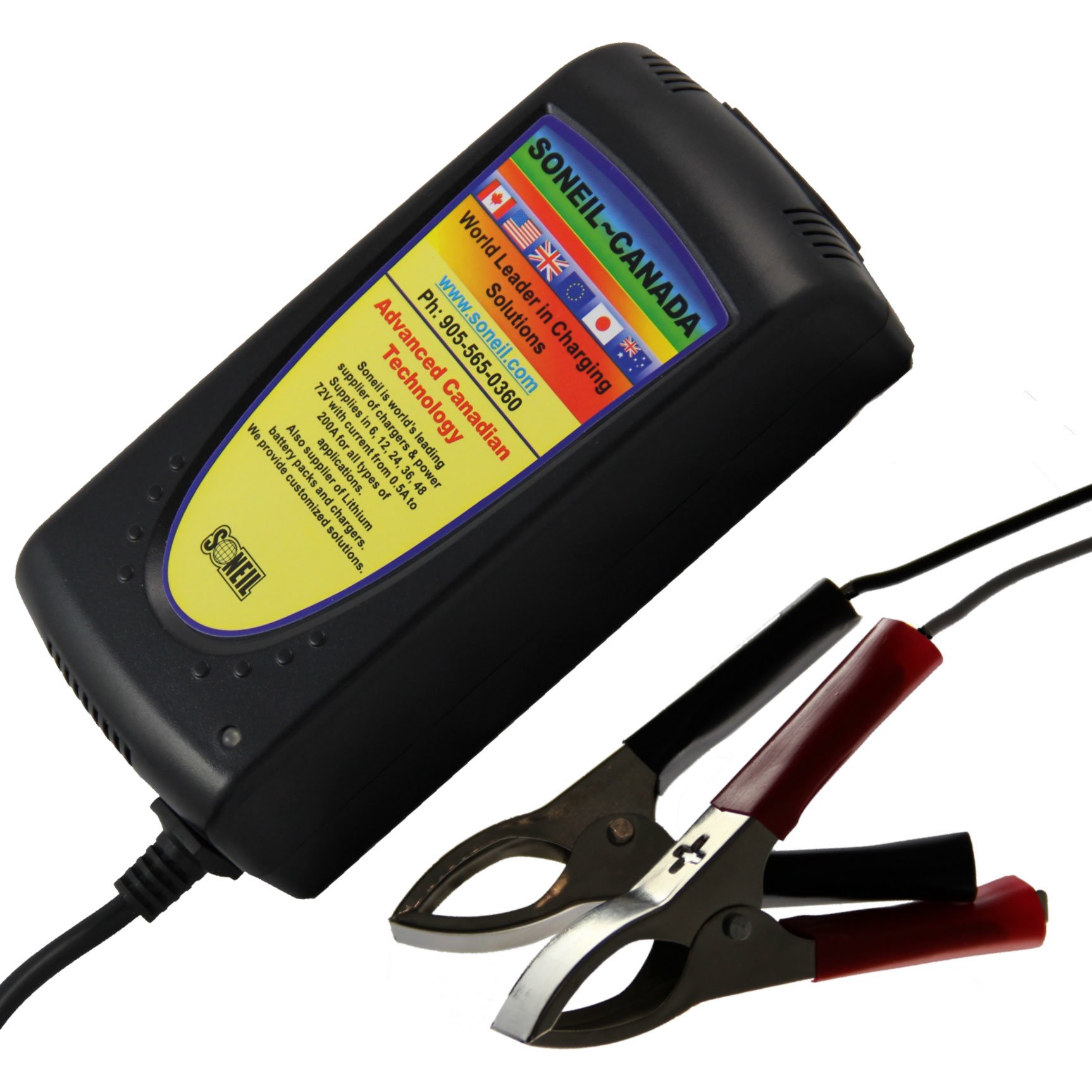 Battery Defender 24 Volt, 8 Amp Battery Charger with Clamps