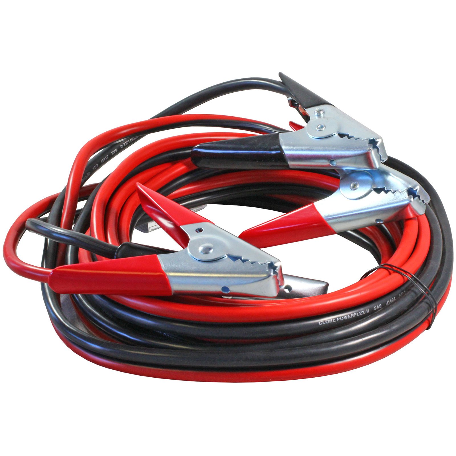 20 Foot, 4 Gauge Twin Jumper Cables with 600A Parrot Clamps Battery Mart