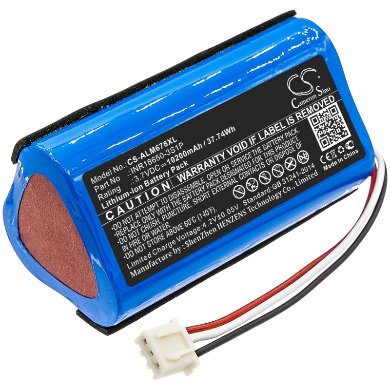 Replacement Altec Lansing Speaker Battery (3.7V, 10.2Ah, LiIon