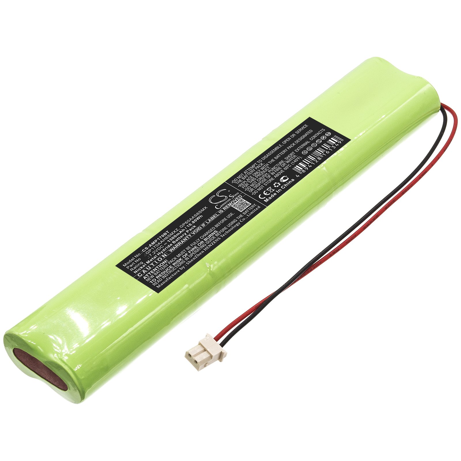 Replacement AEM Alarm System Battery (7.2V, 1500mAh, NiMH) Battery Mart