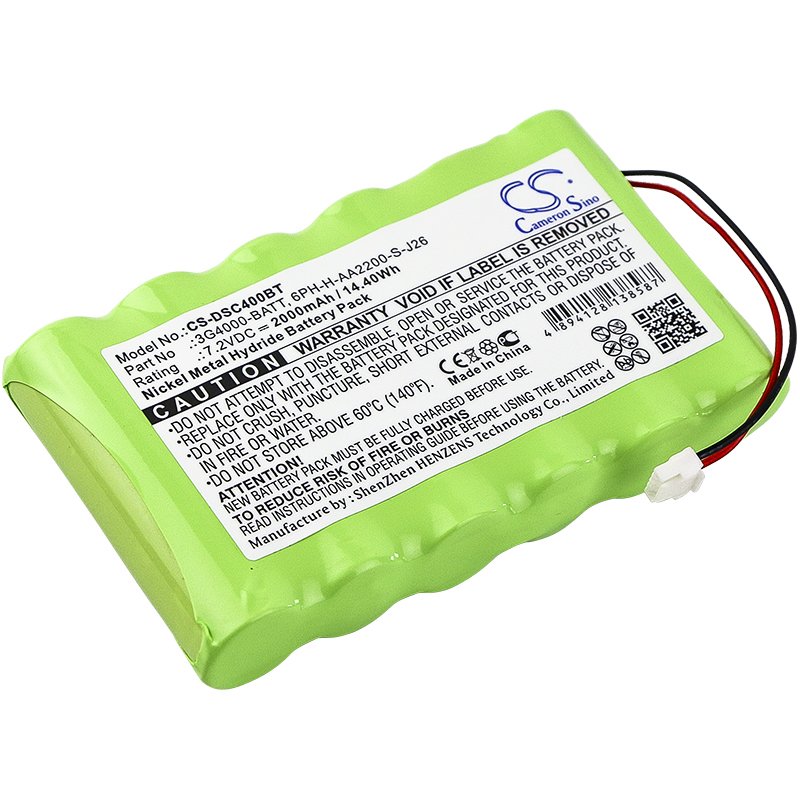 Replacement DSC Alarm System Battery (7.2V, 2000mAh, NiMH) Battery Mart