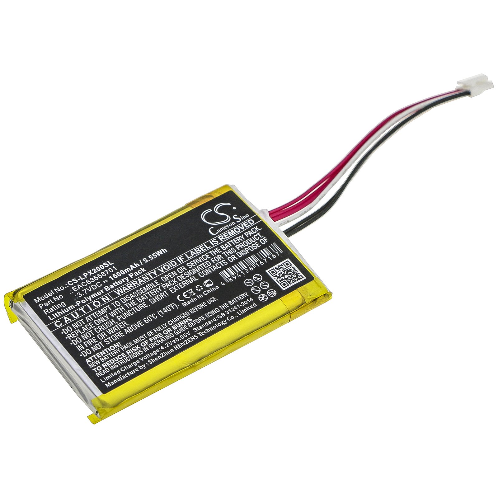 Replacement LG Speaker Battery (3.7V, 1.5Ah, LiPoly) Battery Mart