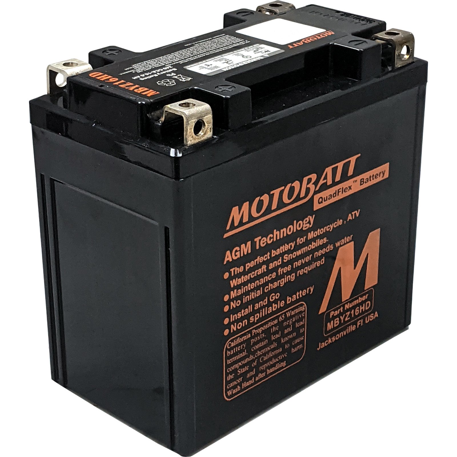 ミーパパ Motobatt MBYZ16HD 12V 16.5Ah AGM Battery - Free Shipping | Battery