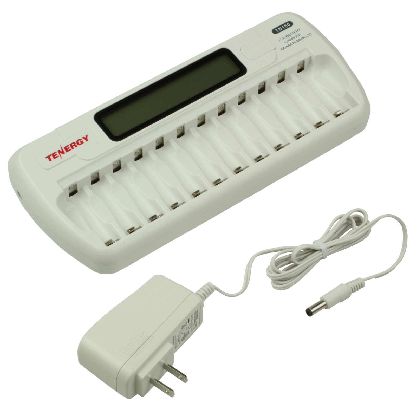12 Slot AA/AAA NiMH/NiCd LCD Fast Charger Free Shipping