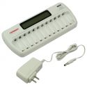 12 Slot AA/AAA NiMH/NiCd LCD Fast Charger