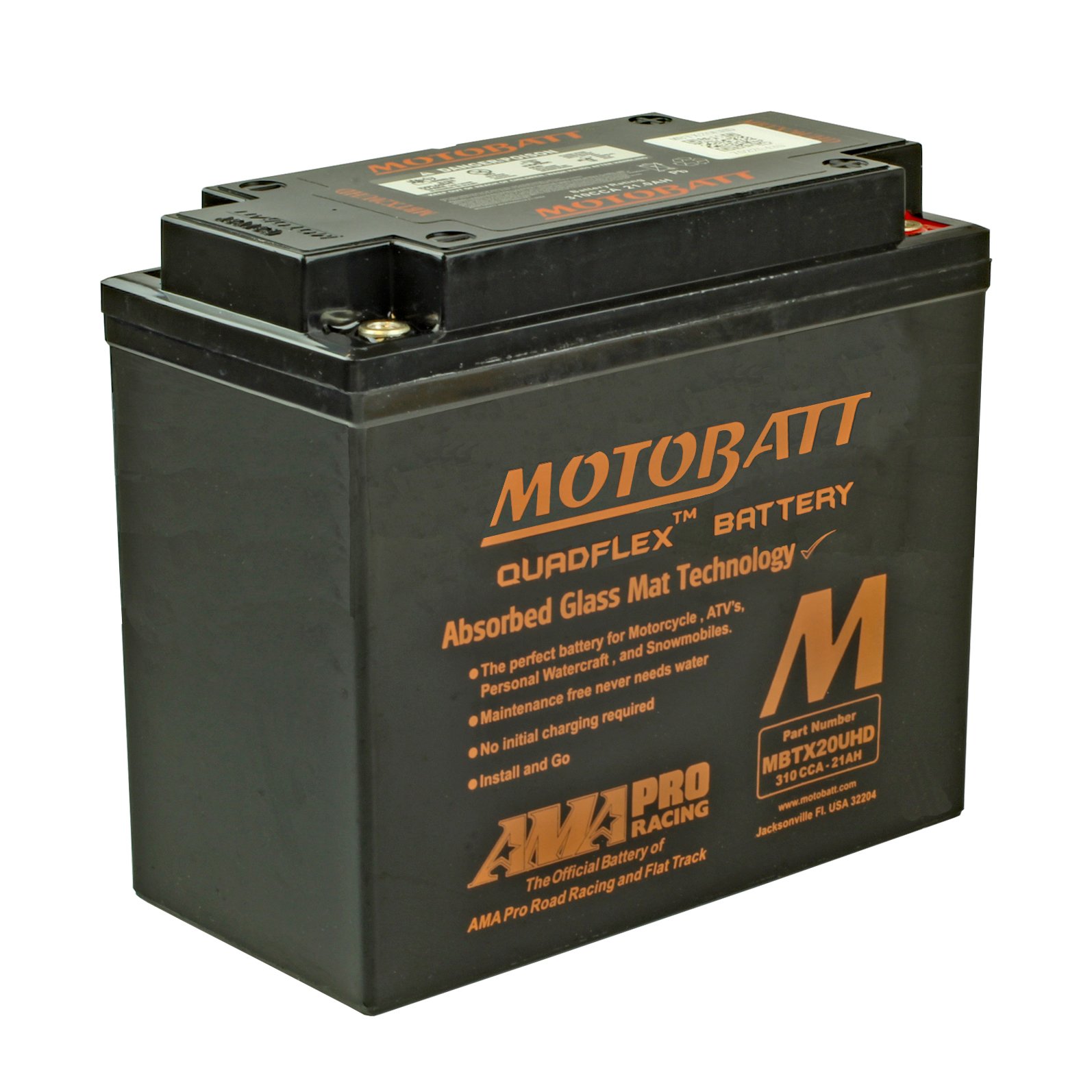 Motobatt MBTX20U 12V 21Ah AGM Battery Free Shipping