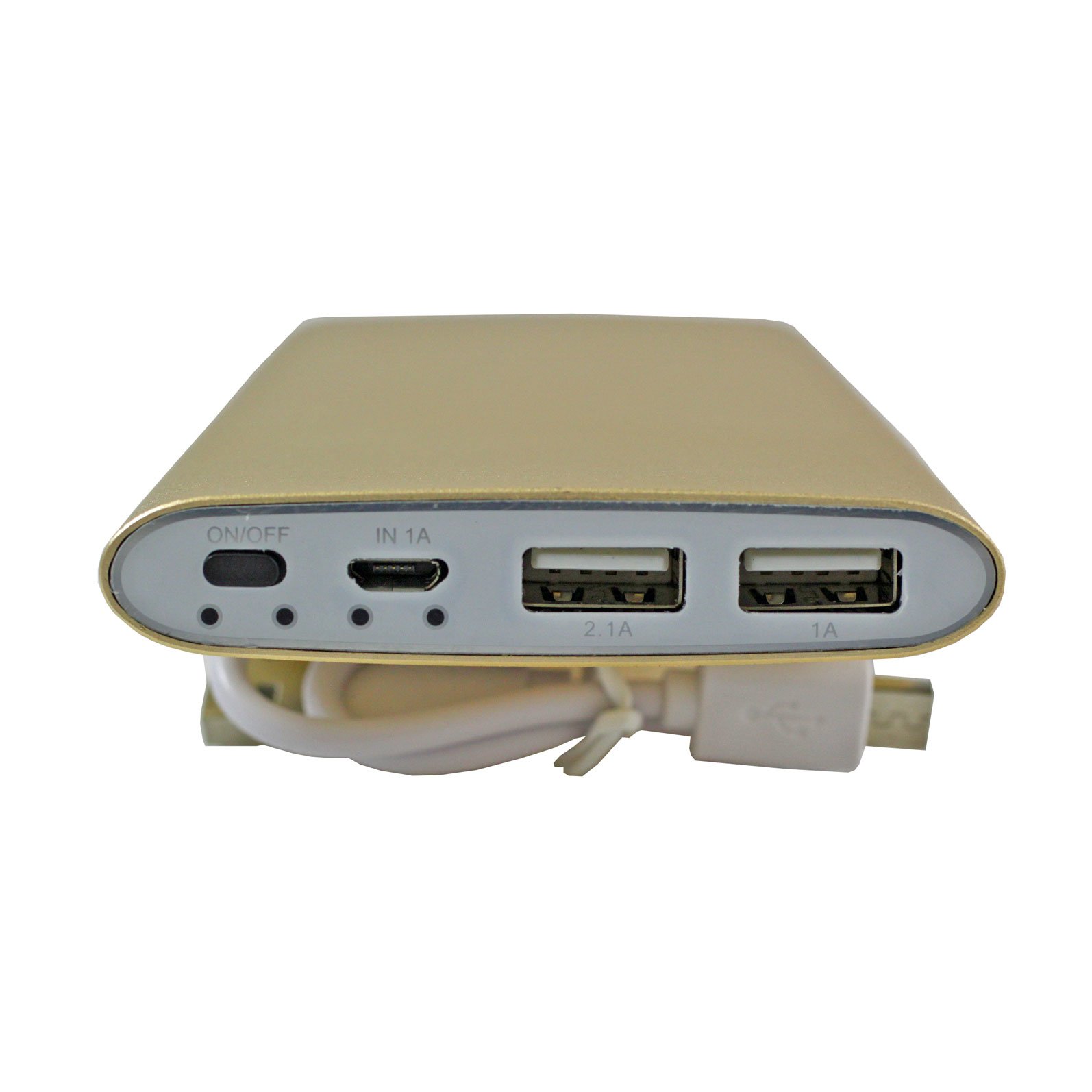 Aluminum Alloy 8000 mAh Portable Power Bank (Gold)