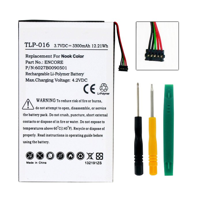 Replacement Barnes and Noble Nook Color, Tablet Battery