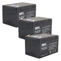 [3 Pack] 12 Volt 12 Ah Sealed Lead Acid Rechargeable Battery - F2 Terminal