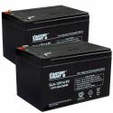 [2 Pack] 12 Volt 14 Ah Sealed Lead Acid Rechargeable Battery - F2 Terminal