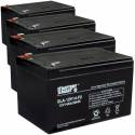 [4 Pack] 12 Volt 14 Ah Sealed Lead Acid Rechargeable Battery - F2 Terminal