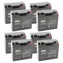 [8 Pack] 12 Volt 18 Ah Sealed Lead Acid Rechargeable Batteries