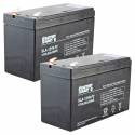 [2 Pack] 12 Volt 9 Ah Sealed Lead Acid Rechargeable Battery - F2 Terminal