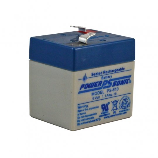 6 Volt 1 Ah Sealed Lead Acid Rechargeable Battery F1 Terminal Battery Mart