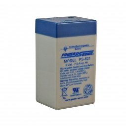 6 Volt, 2 Ah Sealed Lead Acid Battery - F1 Terminals