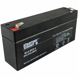6 Volt 3.2 Ah Sealed Lead Acid Rechargeable Battery - F1 Terminals