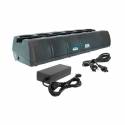 Endura Six Unit Two-Way Radio Charger with External Power Supply