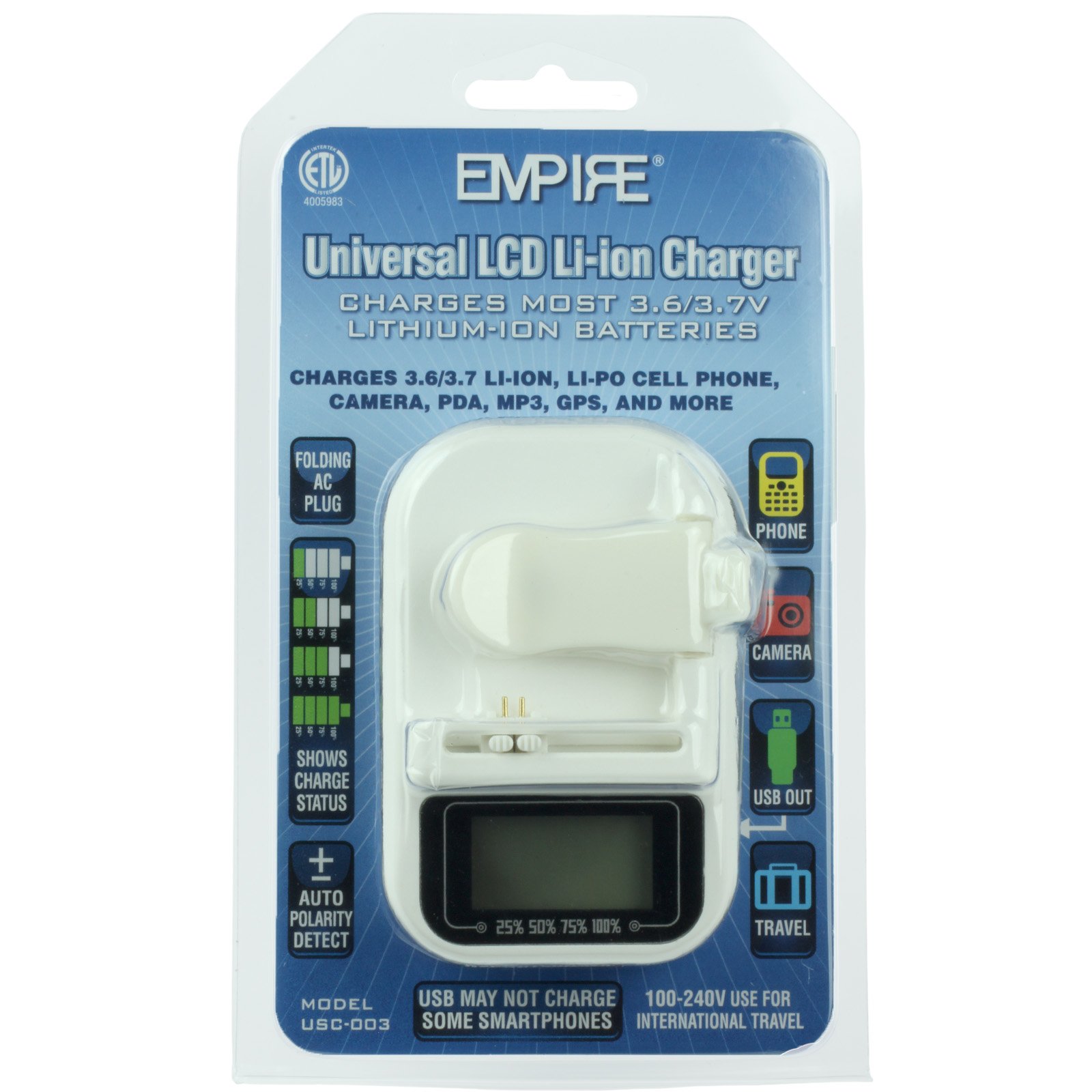 Universal LiIon Charger For Most 3.6V and 3.7V LithiumIon Batteries