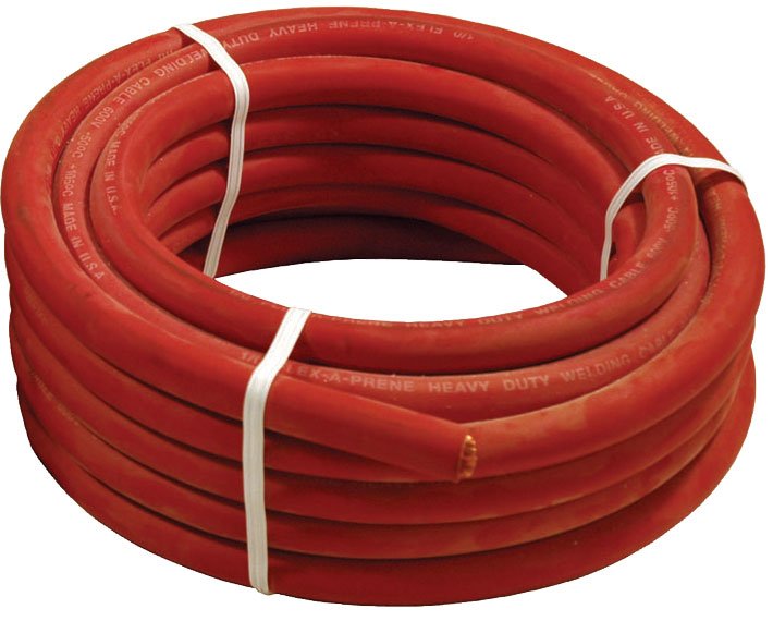 USA Made QuickFlex 4 Gauge 25 Foot Red Welding Cable Battery Mart
