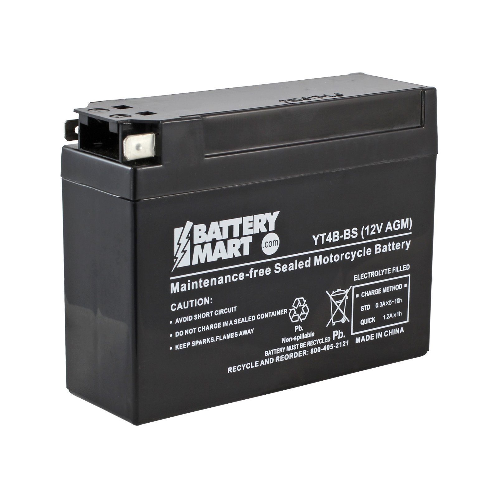 YT4B-BS AGM Maintenance Free Battery - Free Shipping | Battery Mart