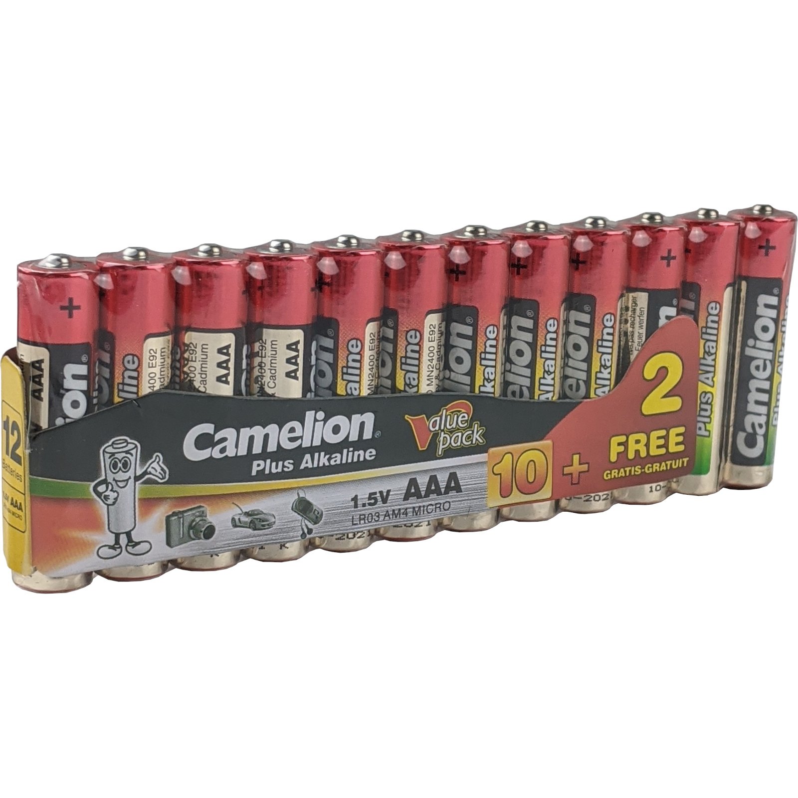 [12 Pack] Camelion AAA Plus Alkaline Batteries Battery Mart
