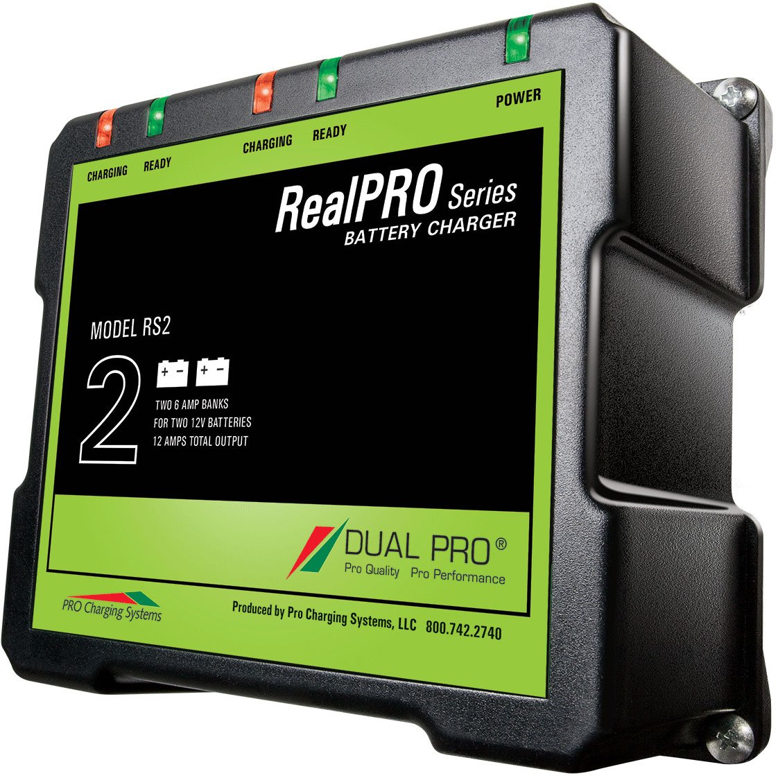 Dual Pro RealPRO 12 Volt 12 Amp Battery Charger Two 6 Amp Banks
