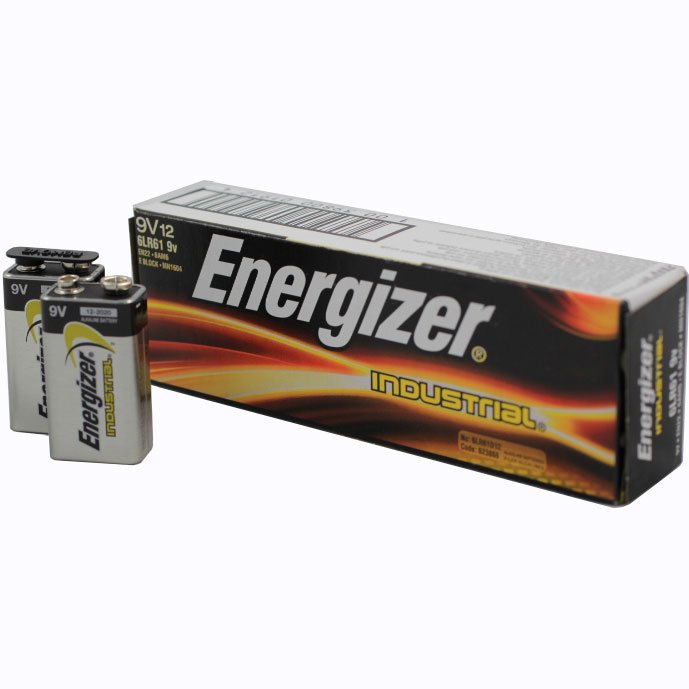 Energizer Industrial 9 Volt Alkaline Batteries 12 Pack