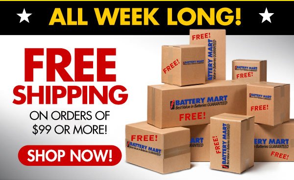 BatteryMart.com: Free Shipping Week is Here!